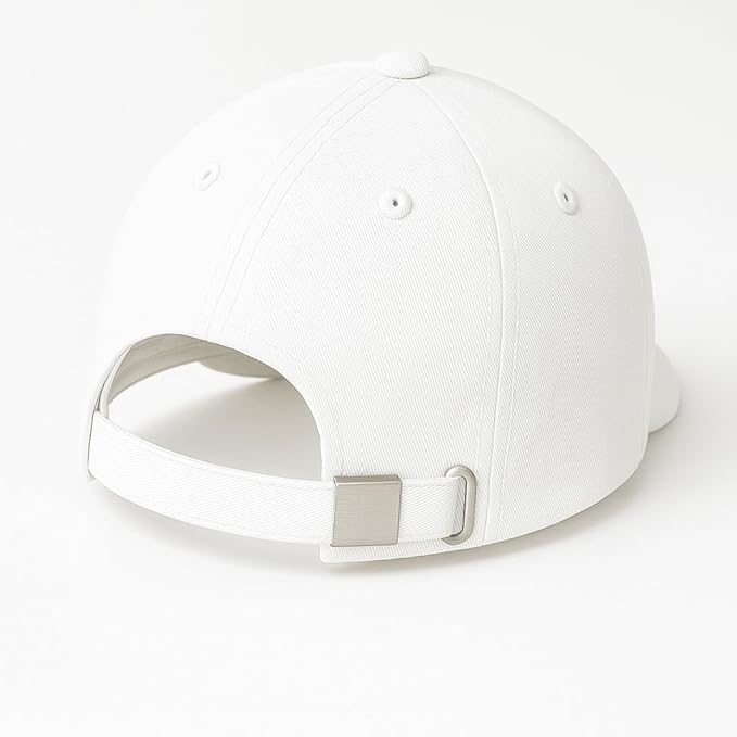 White Pack of 2 Unisex Cotton Baseball Caps – Casual Outdoor Essentials