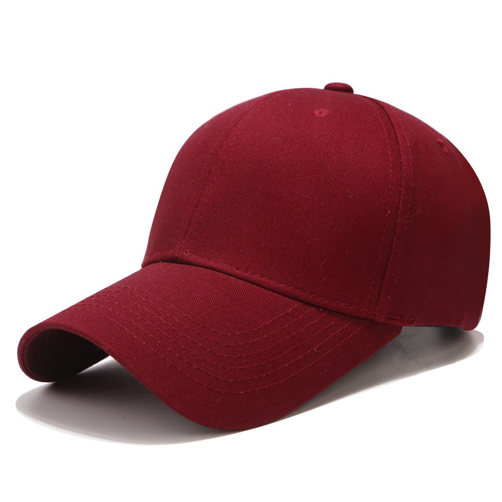 Pure Cotton Baseball Cap – Unisex Solid Color