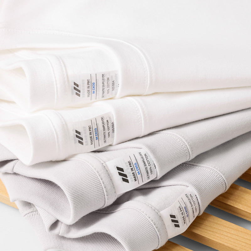 4 Pcs Pack – Fall 230g Cotton Long-Sleeved Round Neck T-Shirts for Men