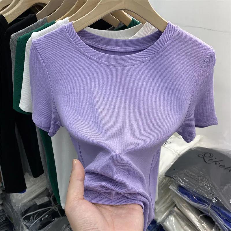 5pcs Pack – High-End Solid Color Slim Fit T-Shirts (Multiple Colors Available)