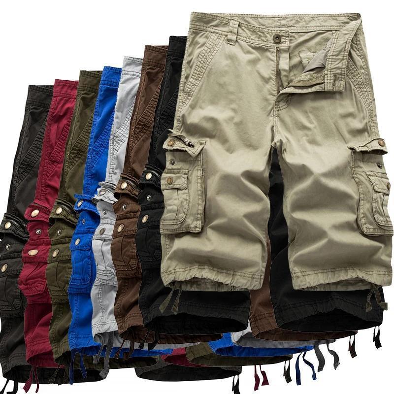8pcs Pack – Men’s Long Cargo Shorts (Summer Casual, Multi-Pocket) SAVE 50%!