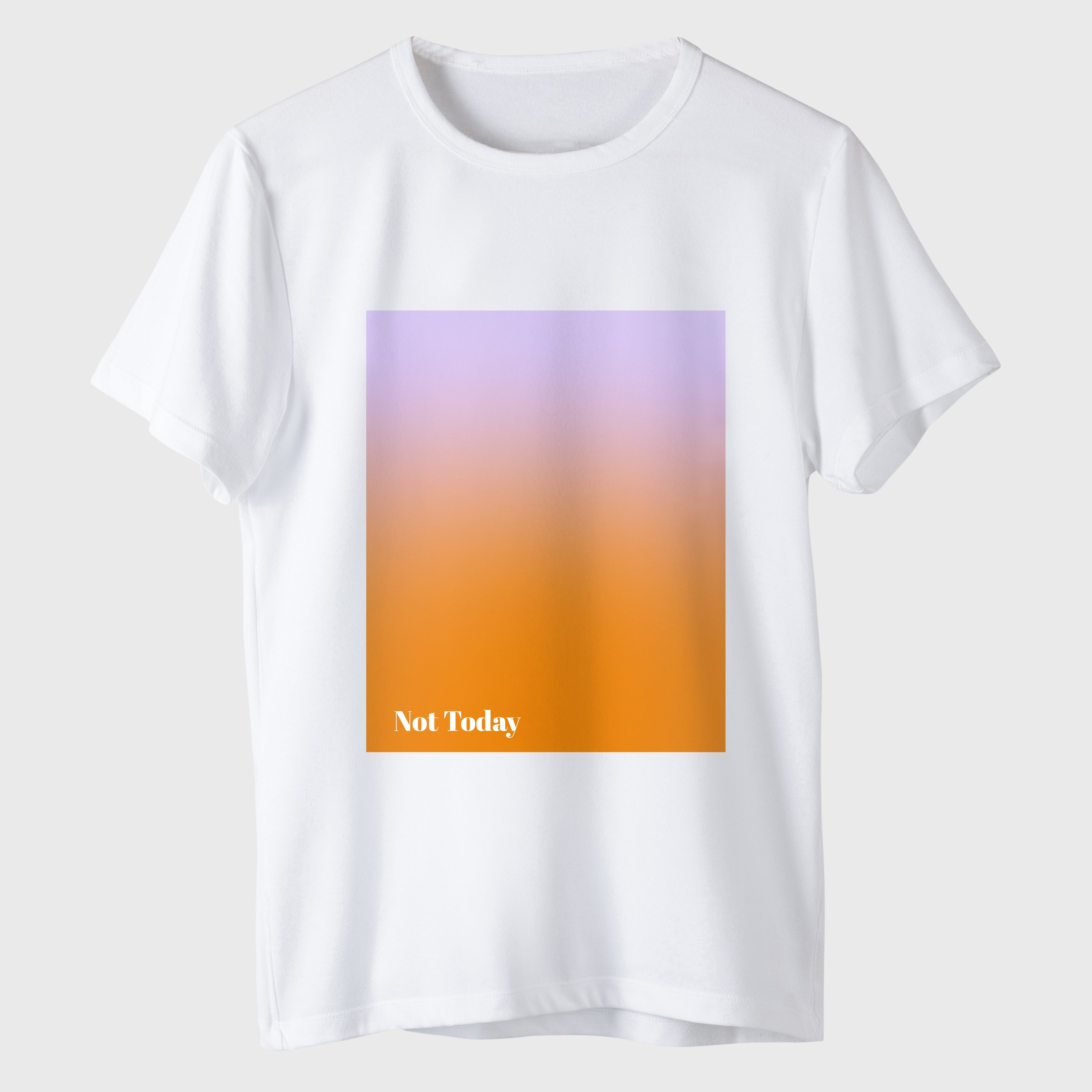 Printed Sunset Color "Not Today" Tree T-Shirt