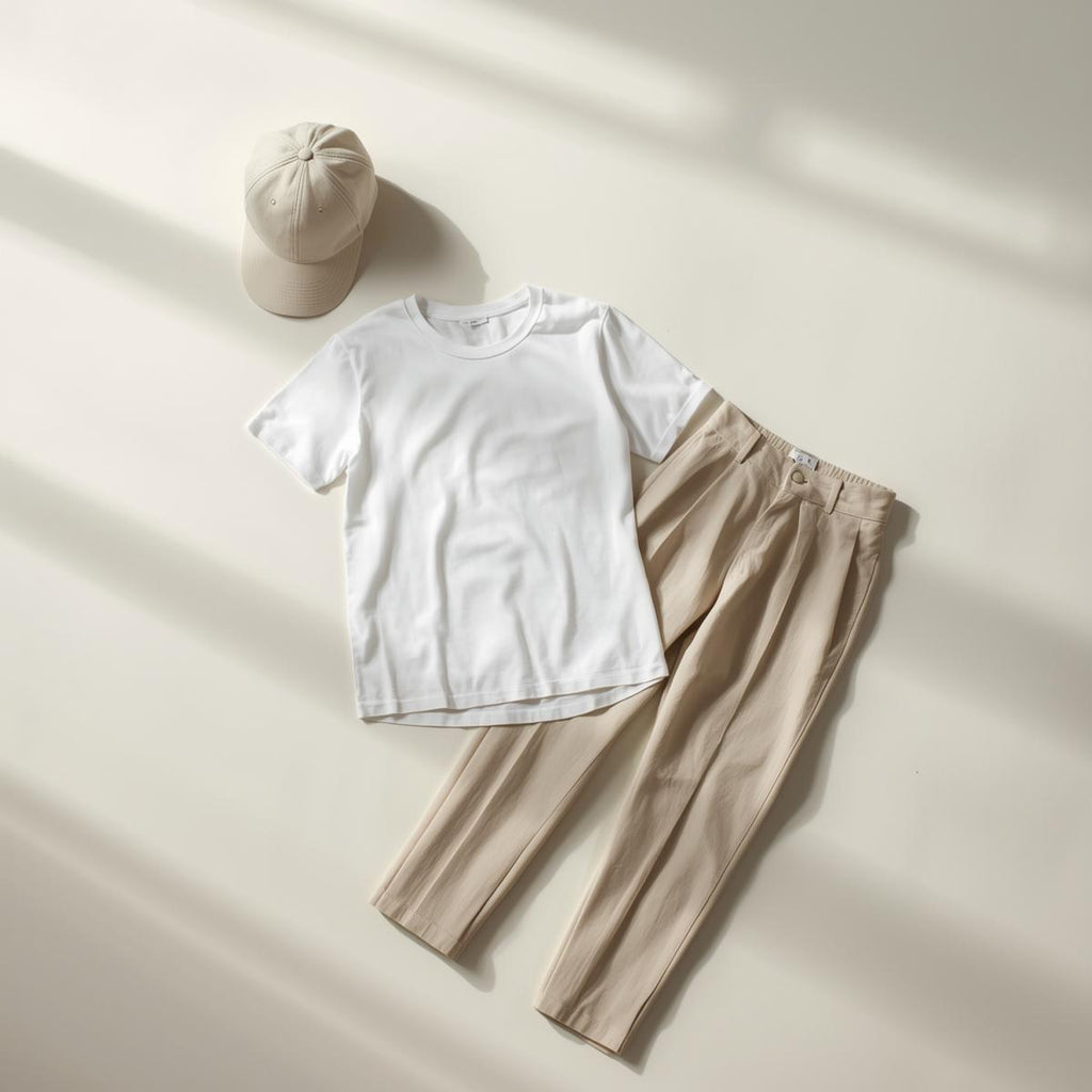 PureLine Minimal Luxury Set (Cap + Premium Tee + Tapered Pants)