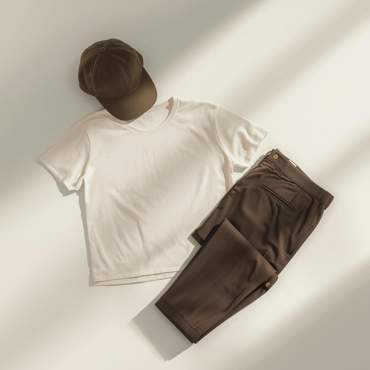PureLine Minimal Luxury Set (Cap + Premium Tee + Tapered Pants)