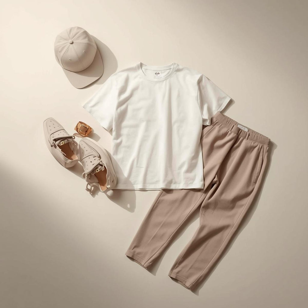 PureLine Minimal Luxury Set (Cap + Premium Tee + Tapered Pants)