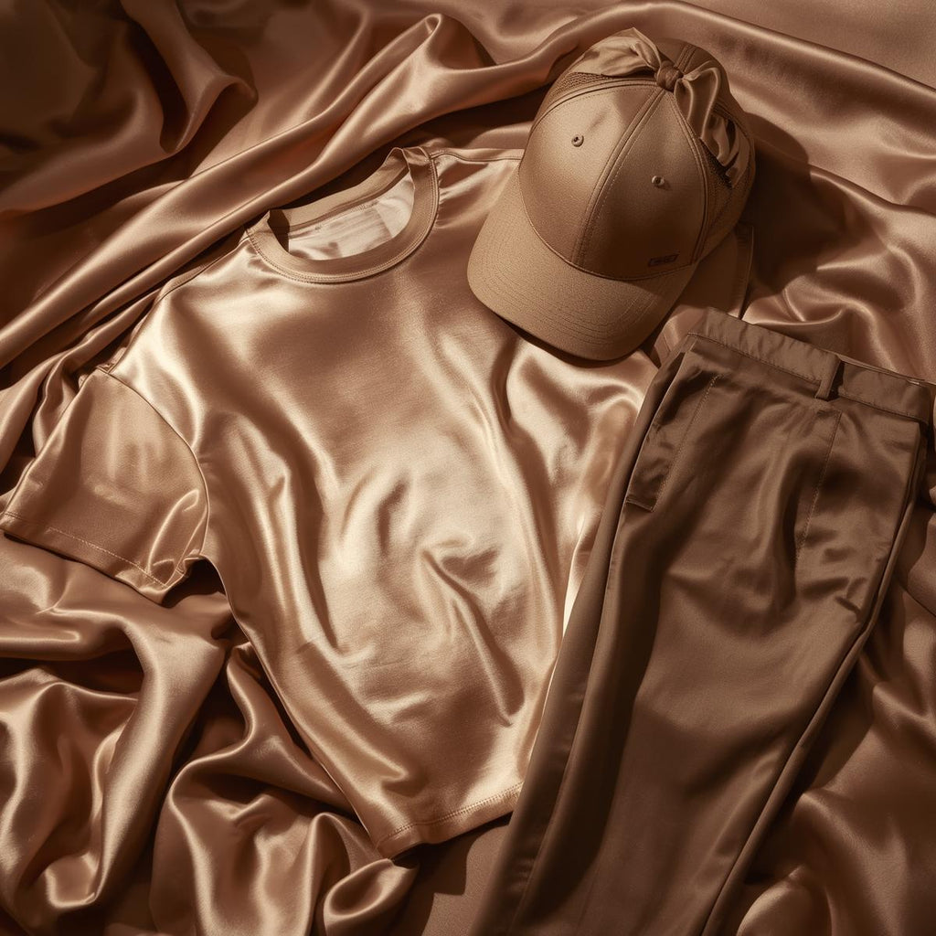 SilkWeave Ultra Set (Cap + Silk-Blend Tee + Tailored Soft Trousers)